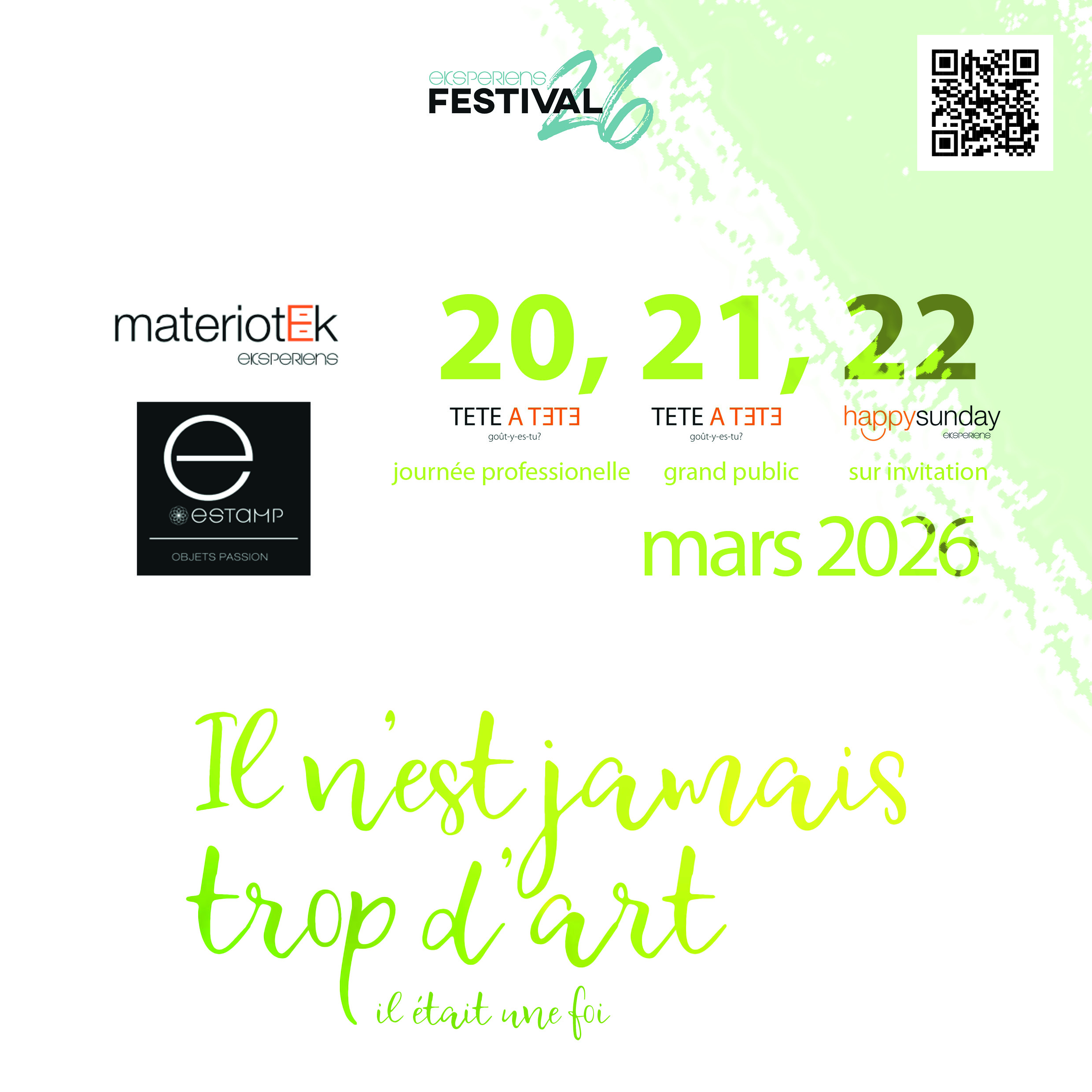 Festival Eksperiens26 Il n'est jamais trop d'art