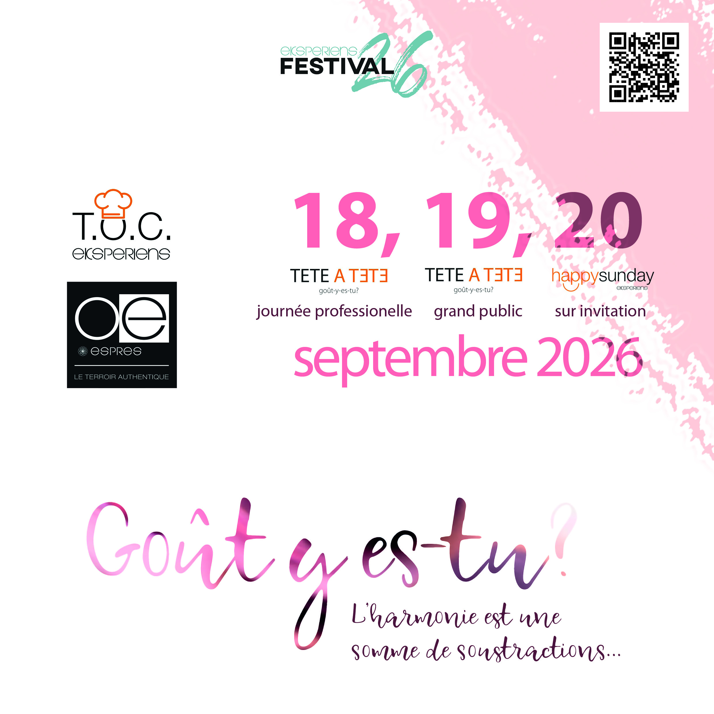 Festival Eksperiens26 Goût y es-tu?