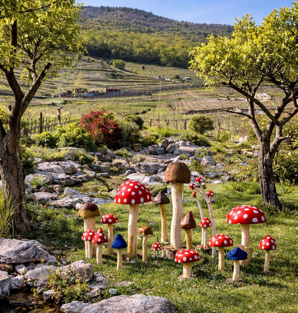 Champignons en bois Michel Vecchi
